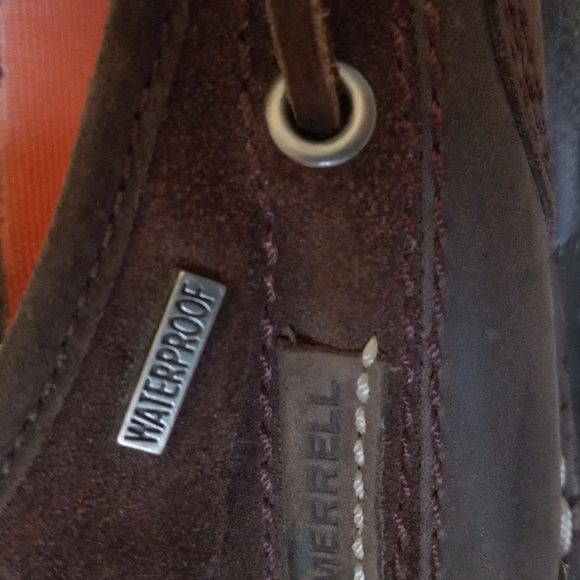 Merrell Palvai Mens Size 11 Hiking Shoes Espresso Suede Leather Waterproof - Picture 7 of 8